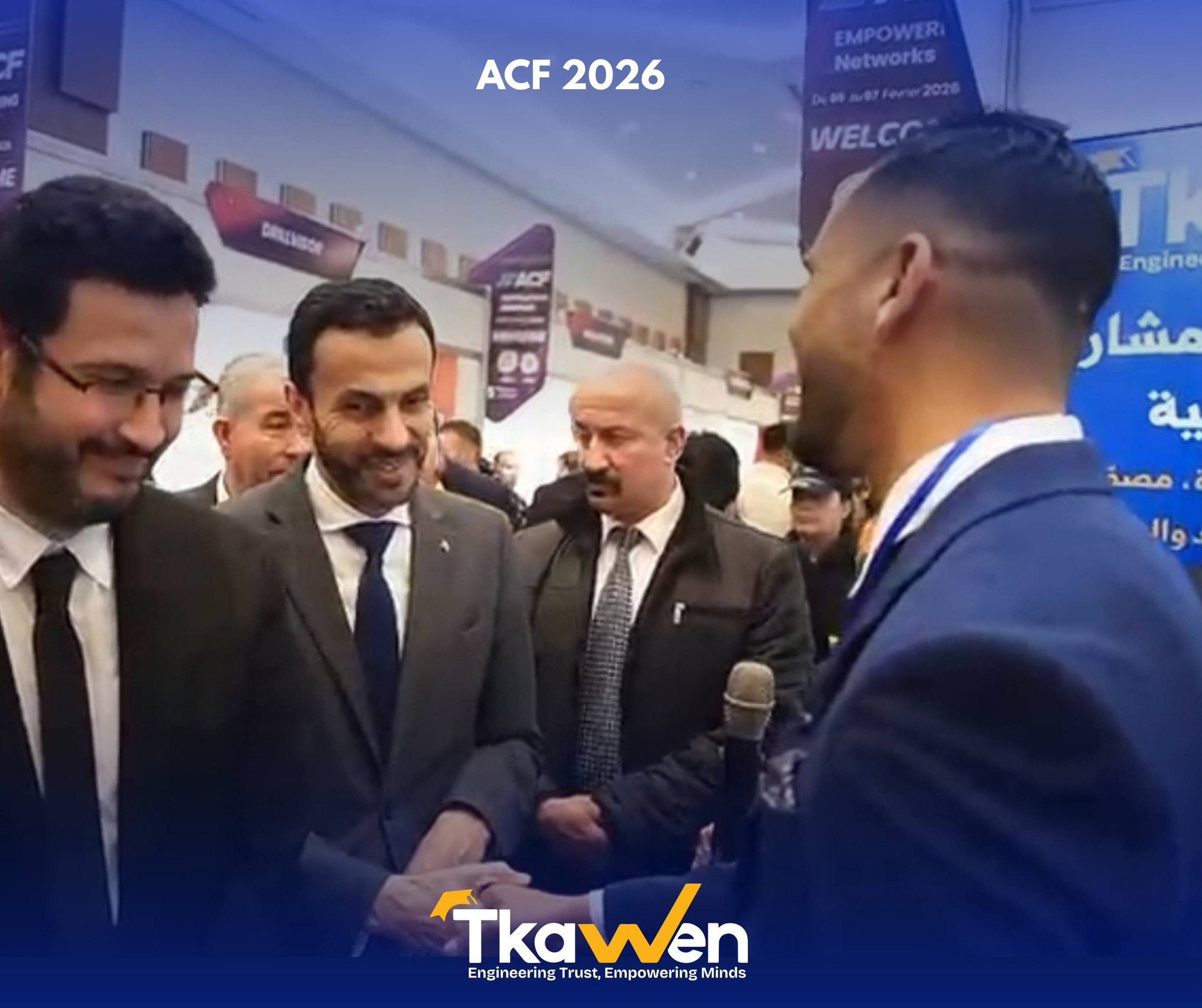 Handshake with Minister Yacine Oualid at ACF 2026